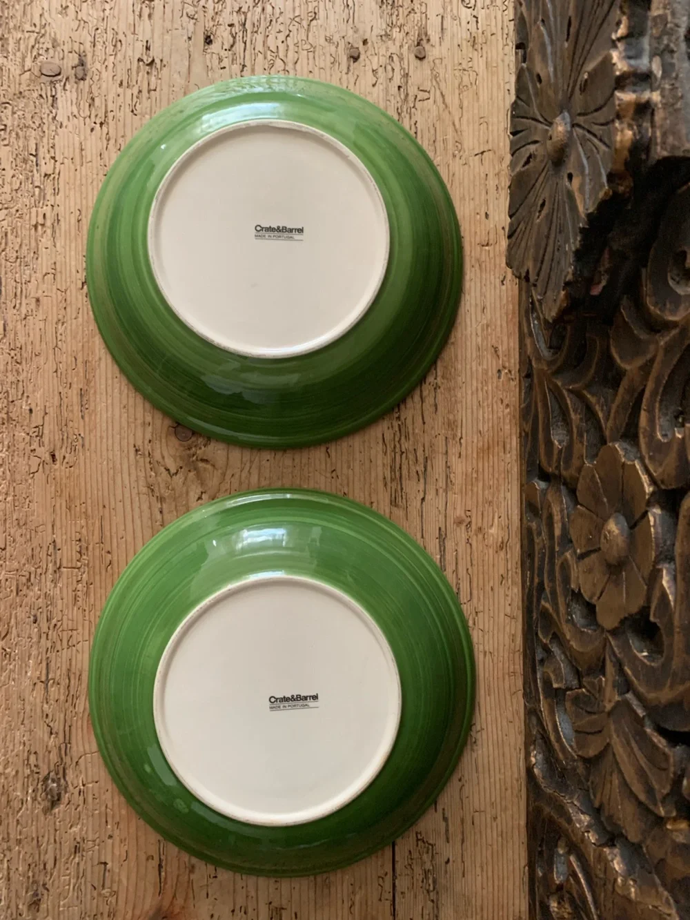 2 Crate & Barrel Tomato Vine Ceramic Pasta Bowls Plates Dishes Portugal 9